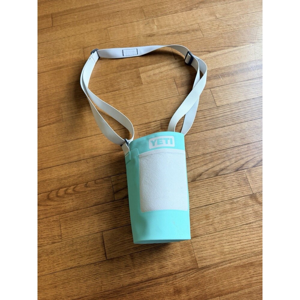 YETI Rambler Large 26/ 36 oz bottle sling RARE Color Aquifer Blue Teal Used